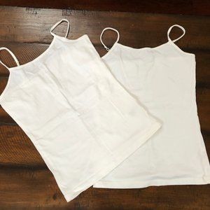 FREE w/purchase Set of 2 Cat & Jack Girls White Tank Top Camisoles Large L 10/12